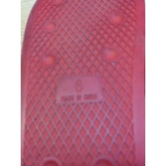 Adidas X Hattie Stewart Sandals Women Sz 6 Red Slide Ohio State Suede Casual - Picture 8 of 8